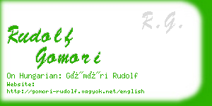 rudolf gomori business card